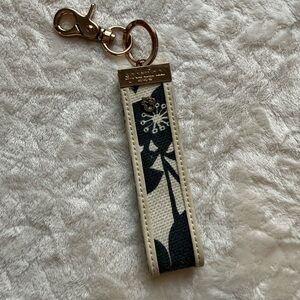 Spartina Key Chain, cream and white, linen, well-loved